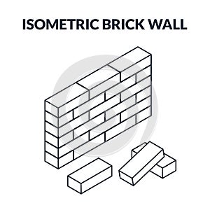Outline icons of bricks and a brick wall