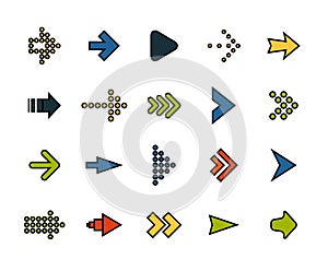 Outline icons thin flat design, modern line stroke
