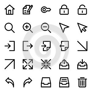 Outline icons for universal web & mobile.