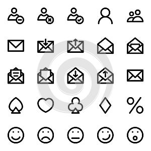Outline icons for universal web & mobile.
