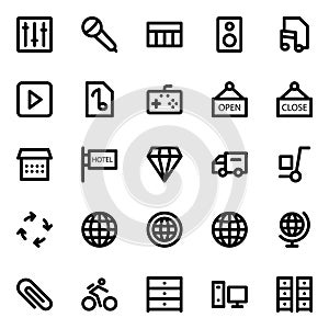 Outline icons for universal web & mobile.