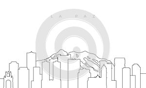Outline La Paz skyline.