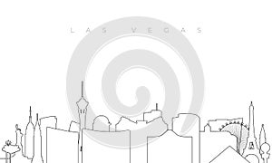 Outline Las Vegas skyline.