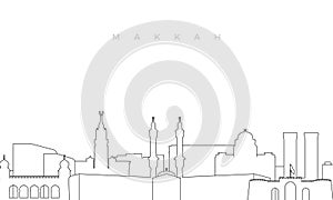 Outline Makkah skyline.