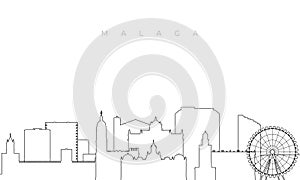 Outline Malaga skyline.