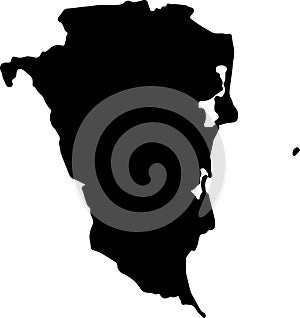 AtlÃÂ¡ntico Sur Nicaragua outline map photo