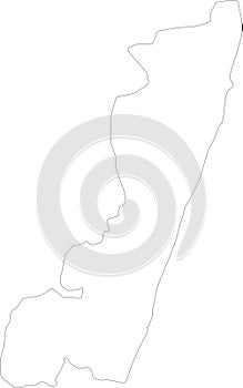 Atsinanana Madagascar outline map photo