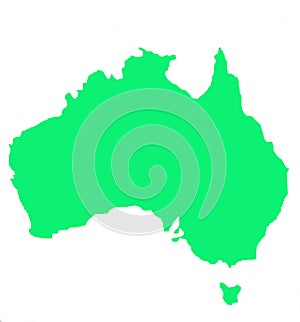 Outline map of Australia photo