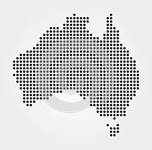 Dot map of Australia