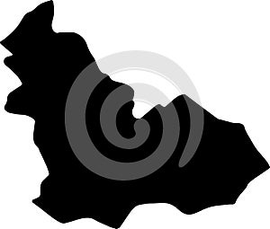 BÃÂ©ja Tunisia outline map photo