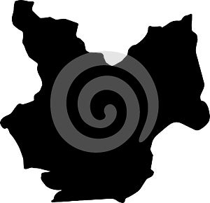 Choluteca Honduras silhouette map with transparent background photo