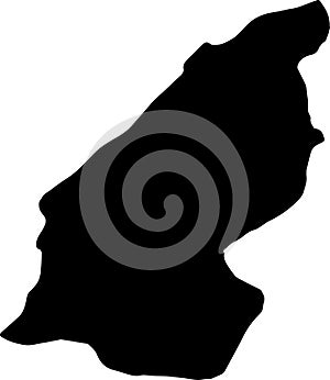 Doukkala - Abda Morocco silhouette map with transparent background