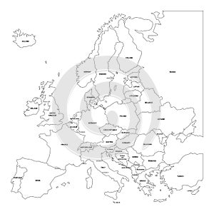 Outline map of Europe