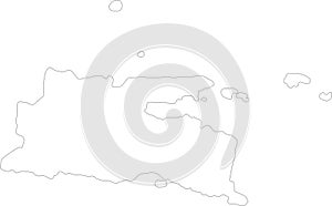 Jawa Timur Indonesia outline map photo