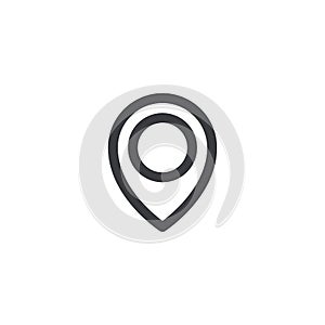 Outline map location icon. Location tag. Element for design ui app website interface. Position pin