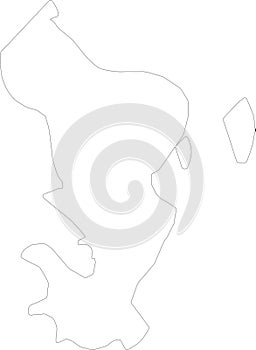 Mayotte France outline map photo