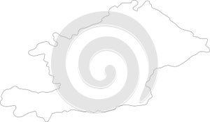 Osh Kyrgyzstan outline map photo