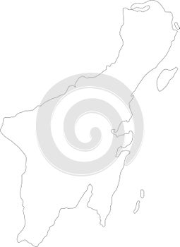 Quintana Roo Mexico outline map photo