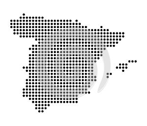 Dot map of Spain