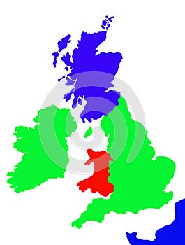 Outline map of United Kingdom