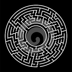 Outline Maze Vector BG. Making Decision Concept