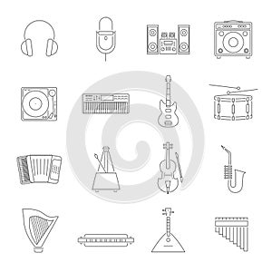 Outline Melody Icon Set