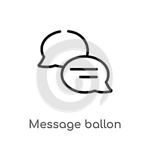 outline message ballon vector icon. isolated black simple line element illustration from ultimate glyphicons concept. editable photo