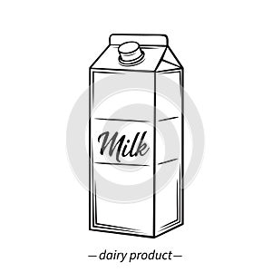 Outline milk carton icon