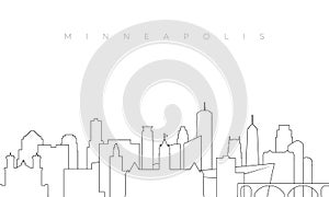 Outline Minneapolis skyline.