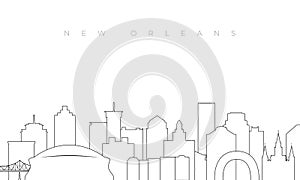 Outline New Orleans skyline.