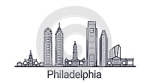 Outline Philadelphia banner