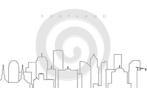 Outline Portland skyline.