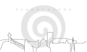 Outline Pyeongchang skyline.