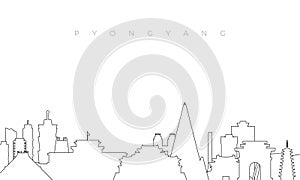 Outline Pyongyang skyline.