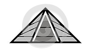 Outline Pyramid Structure Vector, Minimalist Abstract Design, vector design Generative AI