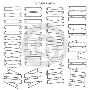 Outline ribbon set collection