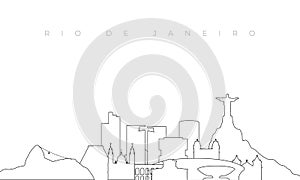 Outline Rio de Janeiro skyline.