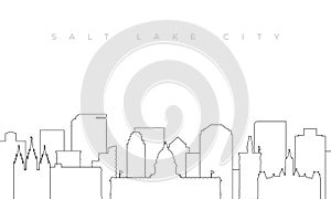 Outline Salt lake city skyline.