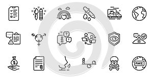 Outline set of Job interview, Teamwork process and Lgbt line icons for web application. For design. Vector