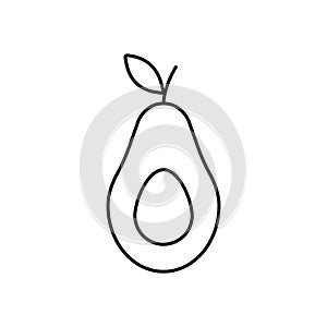 Outline, simple avacado icon