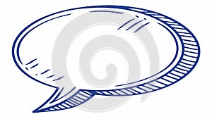 Outline Speech Bubble Vector for User Interface Design, vector design Generative AI