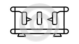 Outline Stables or Shed Icon, Animal Enclosure Graphic, vector design Generative AI photo