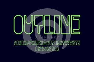 Outline style font design