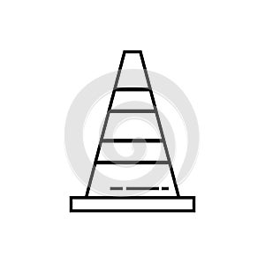 Linear Construction Traffic Cone Icon
