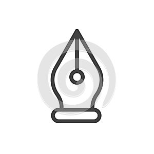 Outline style ui icons education and school class collection. Vector black linear illustration. Pen tip knowledge and writing