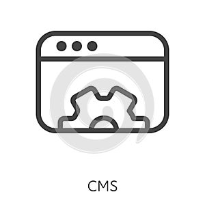 Outline style ui icons hard skill collection. Technical and business. Vector black linear icon illustration. Content management