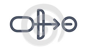 Outline switch or toggle icon, representing binary option, vector design Generative AI photo
