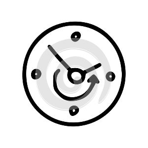 time change line vector doodle simple icon