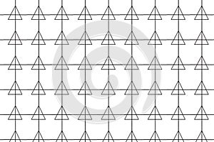 Outline triangles black white background a graphic vector seamless pattern
