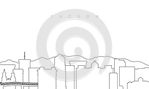 Outline Tucson skyline.